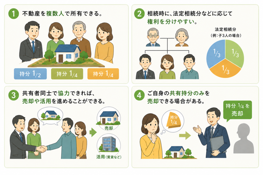 共有地・持分地のメリット